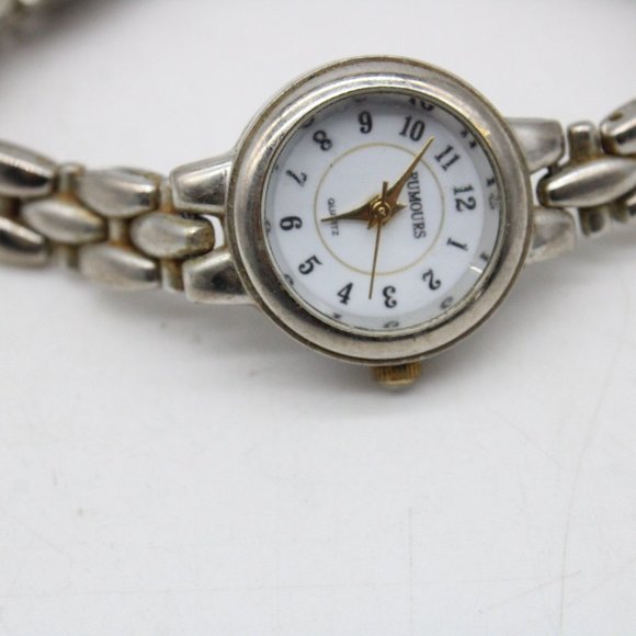 Vintage Rumors Watch Women Silver Tone Stainless Steel Classic White Quartz Dial - Picture 6 of 8
